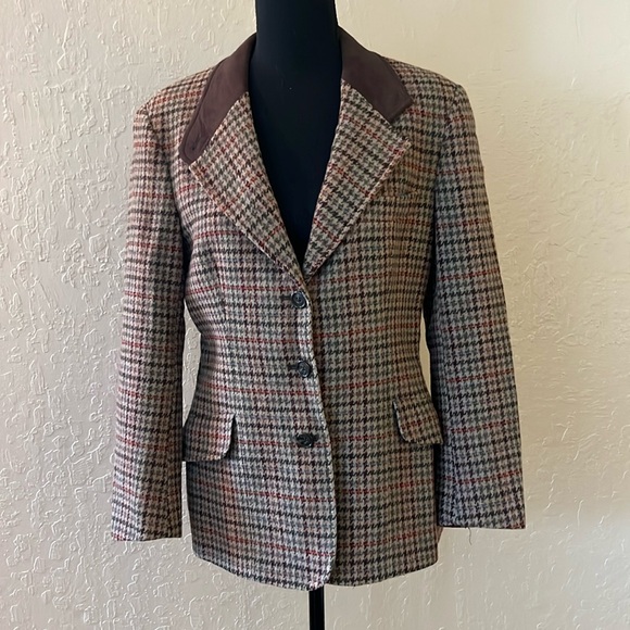 L.L. Bean Brown Plaid Blazer‎ - Picture 1 of 6
